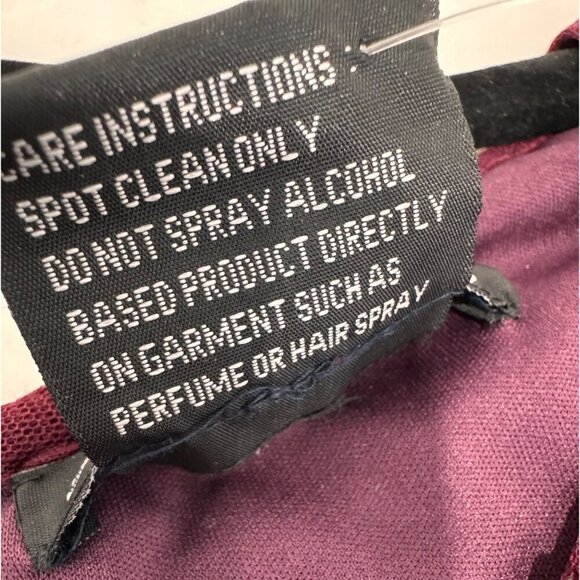 New Pissaro Nights Womens Size 6 Burgundy Sequined Evening Gown W/ Taffeta Skirt - Picture 11 of 11